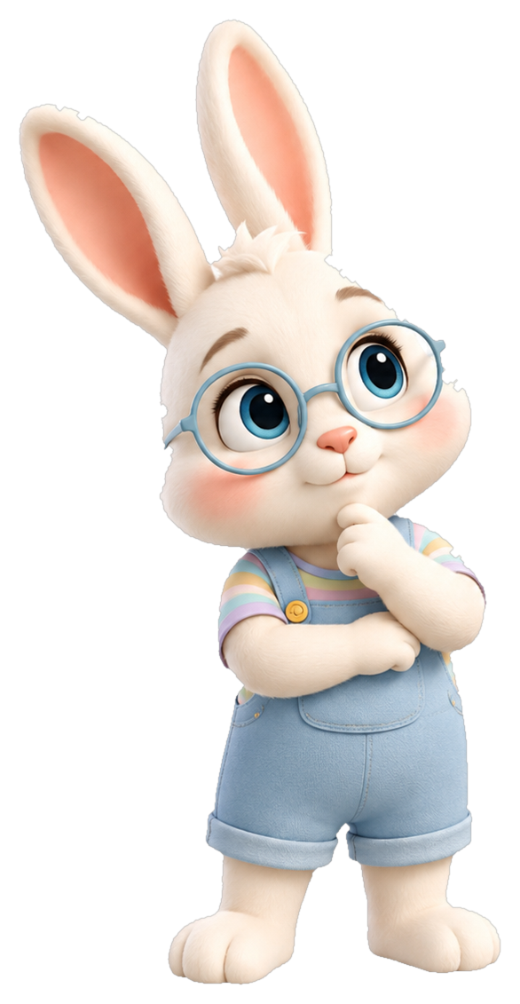 Hop the friendly Kiwi bunny mascot, ready to learn